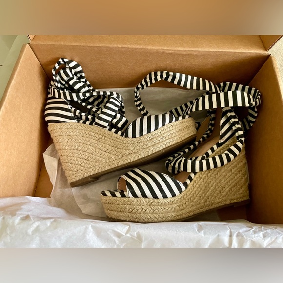 Womens Lace Up Platform Wedge Open Toe Cross Slingback Summer Shoes Size 5.5 - Picture 11 of 11